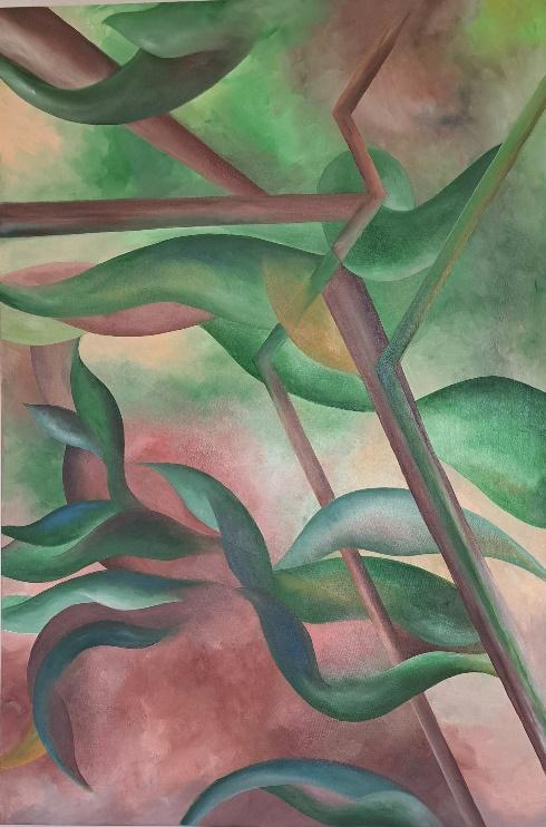 A painting of a bird on a branch

Description automatically generated